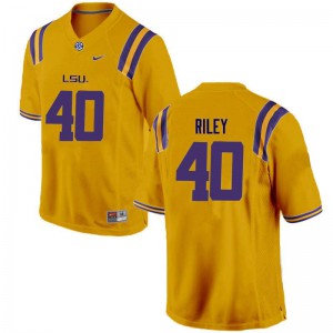 Mens Duke Riley Gold LSU #40 University Jersey